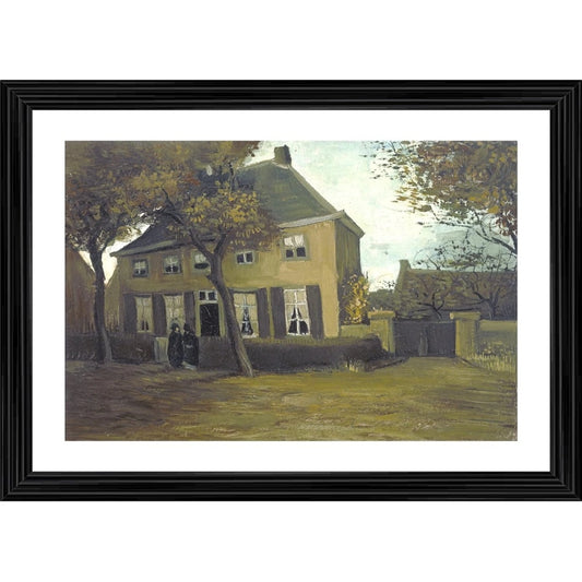 Roneclick The Vicarage at Nuenen 1885 Painting With Wood Photo Frame (Multicolor)