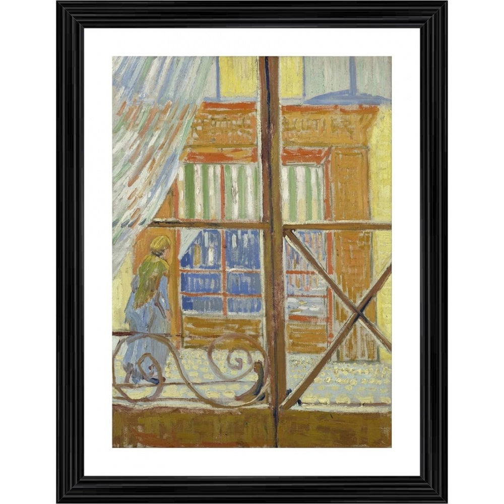 Roneclick View of a Butchers Shop 1888 Painting With Wood Photo Frame (Multicolor)