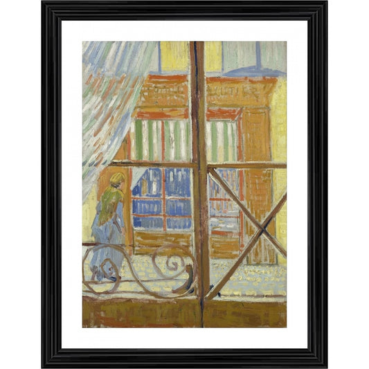 Roneclick View of a Butchers Shop 1888 Painting With Wood Photo Frame (Multicolor)