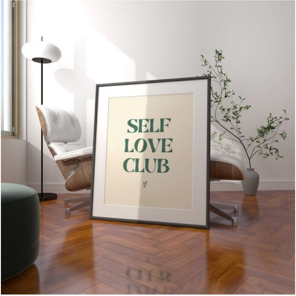 Roneclick Self Love Club Wall Frame (Black)