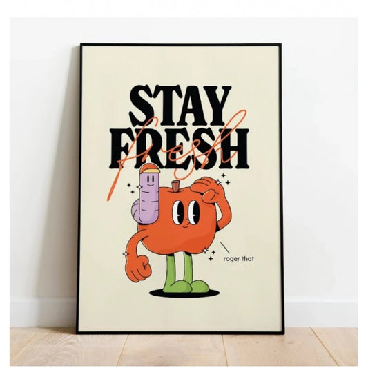 Roneclick Stay Fresh Wall Frame (Black-Brown )