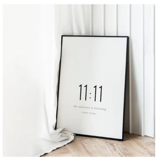 Roneclick 11-11 Angel Number Minimalist Wall Frame (Black )