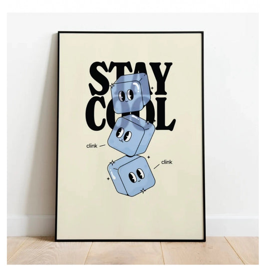 Roneclick Stay Cool Wall Frame (Black-Brown )