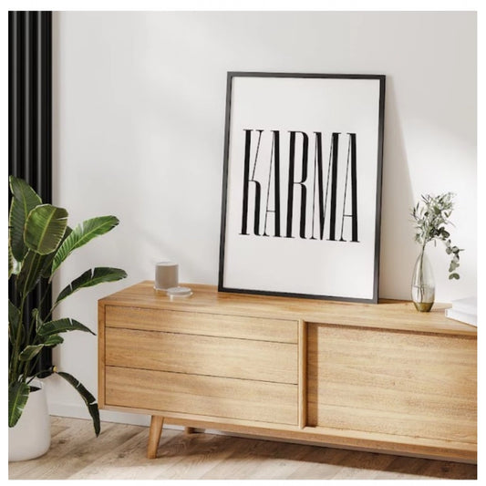 Roneclick Karma Wall Frame (Black- Brown )