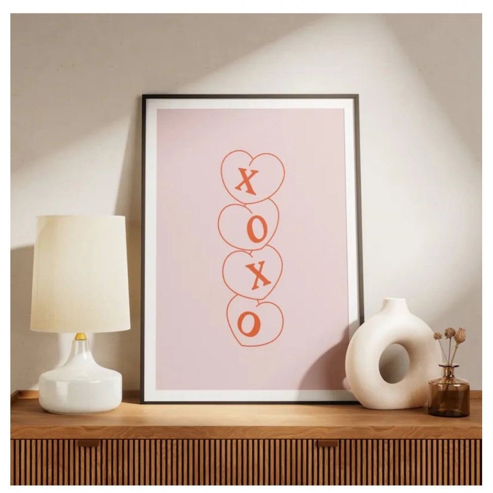 Roneclick XOXO Wall Frame (Black-White)