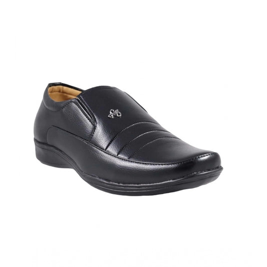 Roneclick Men's Faux Leather Formal Shoes (Black)