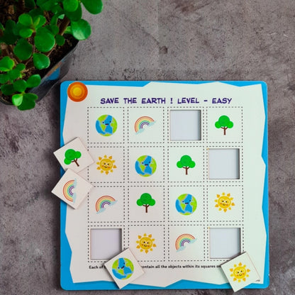 Roneclick Save the earth - Easy Wooden Puzzle Game Toys (MultiColor)