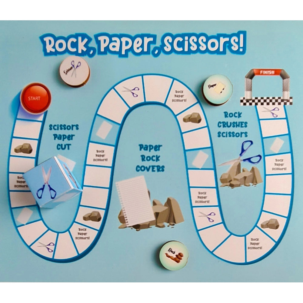 Roneclick Rock Paper Scissor Wooden Board Game Toys (MultiColor)