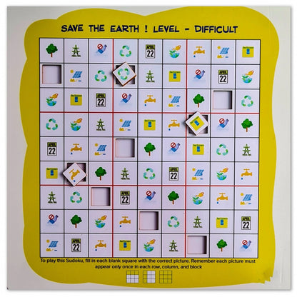 Roneclick Save the earth - Difficult Wooden Puzzle Game Toys (MultiColor)