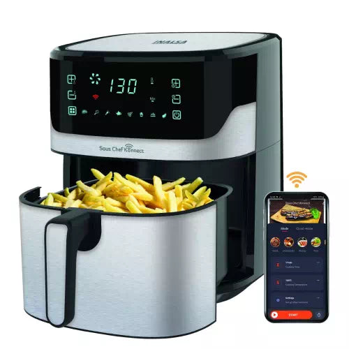 Inalsa Sous Chef Konnect 1600W|Smart Digital Wi-fi Connect|6.5L Large Capacity Air Fryer  (6.5 L)