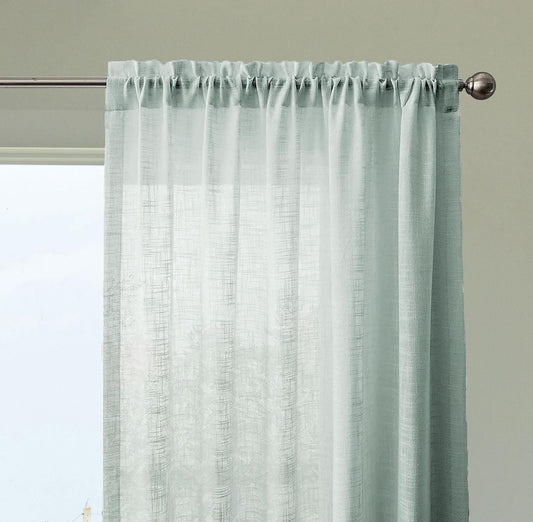 Seasons Curtains for Door Semi Transparent 7 Feet, Silver Grey