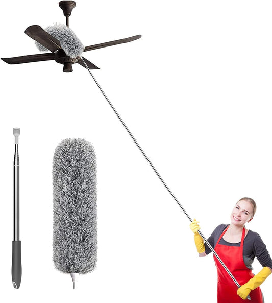 Seasons Microfiber Feather Duster Bendable & Extendable Fan Cleaning Duster with 100 inches