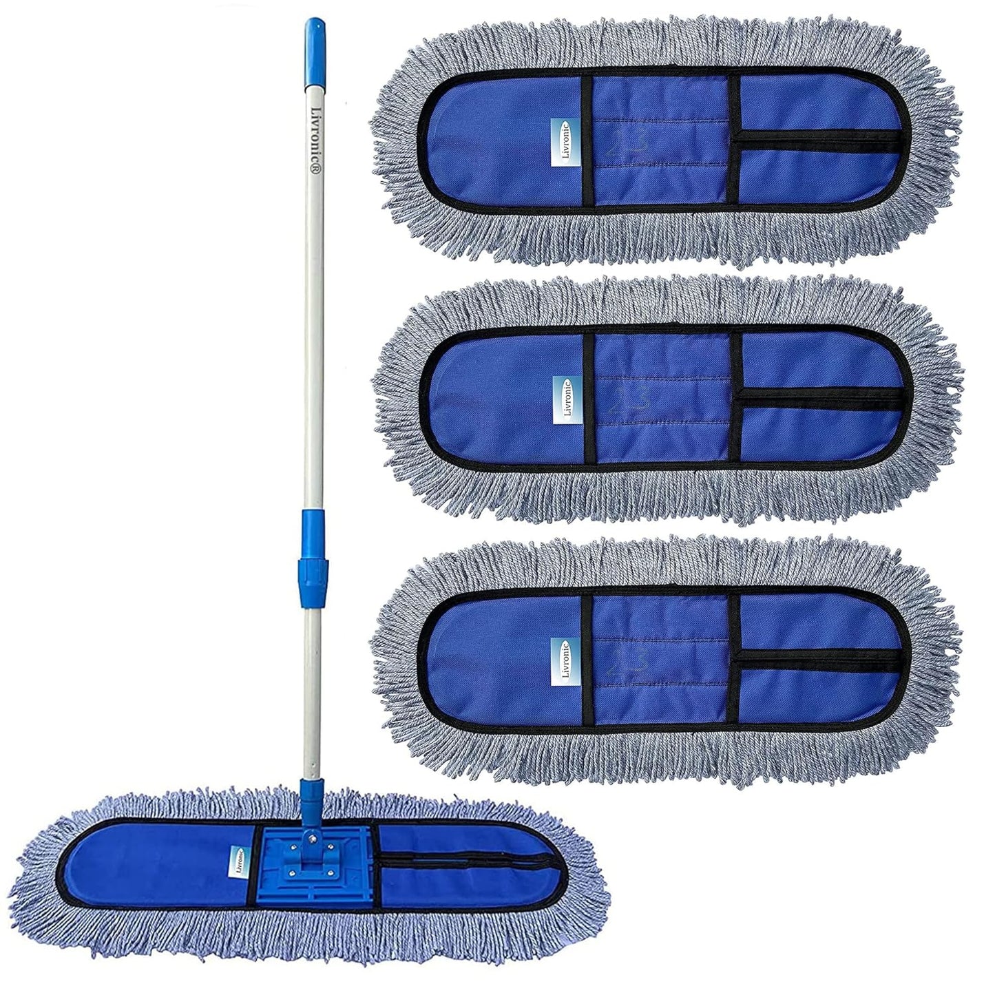 Seasons 360 Degree Movement Wet and Dry Cotton Floor Mop, Blue