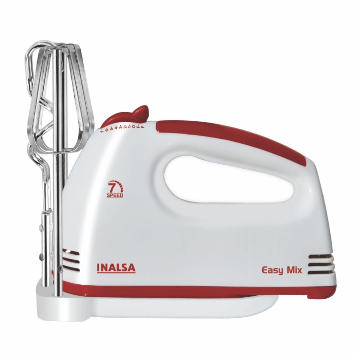 Inalsa Easy Mix Mixer 250 W Hand Blender  (Red, White)