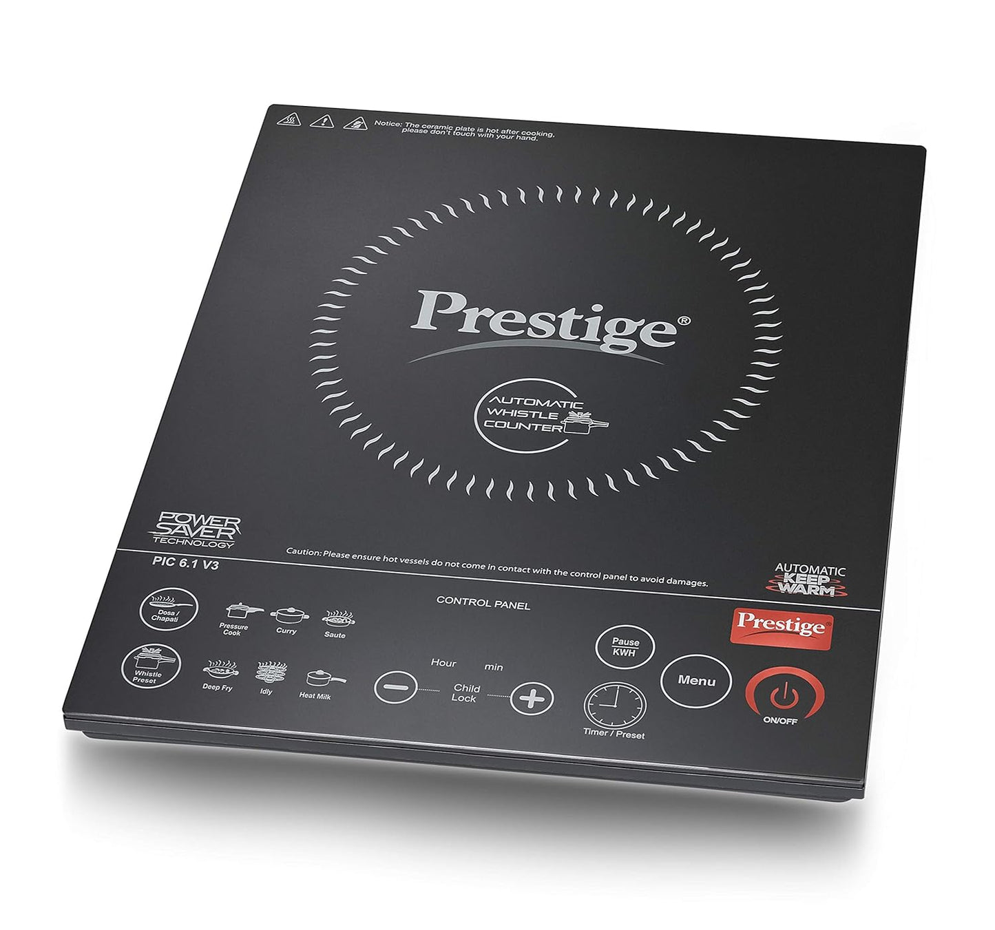 Prestige PIC 6.1 V3 Induction Cooktop  (Black, Touch Panel)