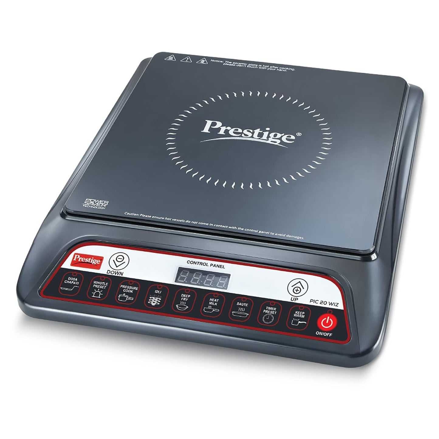 Prestige PIC 20 WIZ(Automatic Whistle Counter, Indian Menu Option) Induction Cooktop  (Black, Touch Panel)