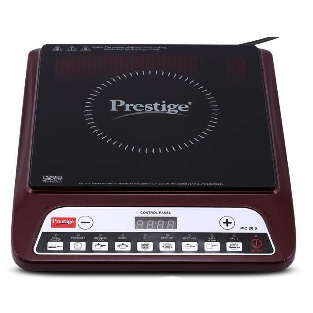 Prestige PIC 20.0 MAROON Induction Cooktop  (Maroon, Black, Push Button)