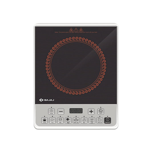 Bajaj Icx Pearl Induction Cooktop  (Black, White, Push Button)