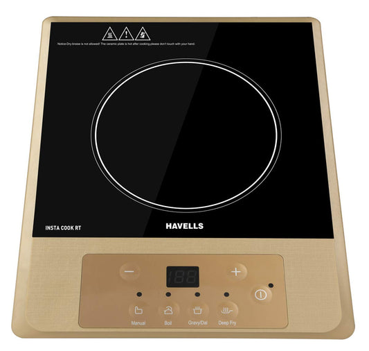 Havells Insta Cook RT 1400W Induction Cooktop  (Gold, Push Button)