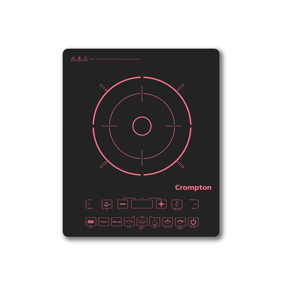 Crompton ACGIC-INSTSERV200T Induction Cooktop  (Black, Pink, Touch Panel)