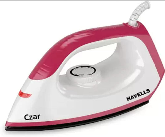 HAVELLS CZAR DRY IRON 1000 WATT 1000 W Dry Iron  (RUBY AND WHITE)