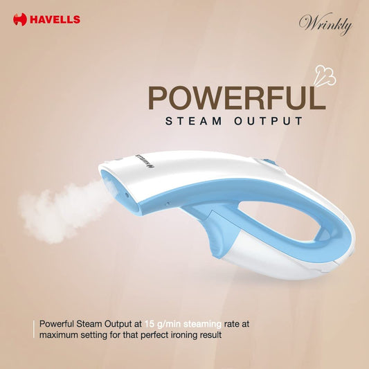 HAVELLS Wrinkly Hand Held 920 W Garment Steamer  (Blue)