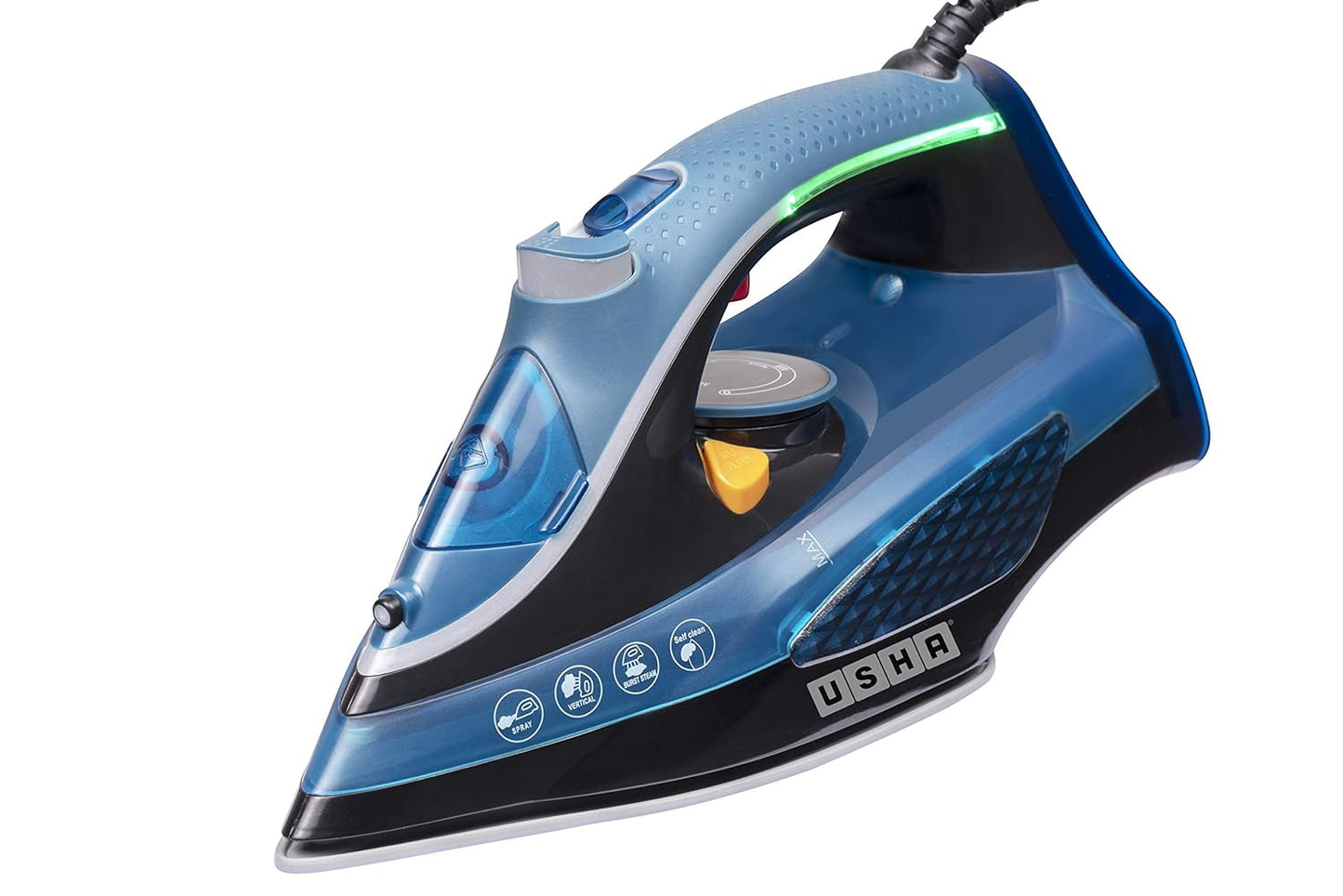 USHA AQUA GLOW SMART STEAM IRON 2000 W Steam Iron  (Blue)