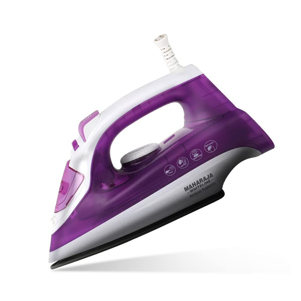 Maharaja Whiteline Acqua Superio 1600 W Steam Iron  (Purple, White)