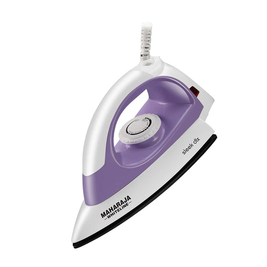 Maharaja Whiteline Sleek DLX 1000 W Dry Iron  (Pastel Violet, White)