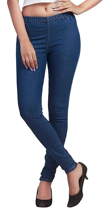 Blue Womens Slim Fit Denim Lycra Stretchable Jeggings