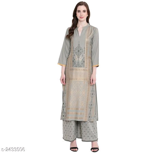 Eashita Grey Alluring Attractive Kurta Set