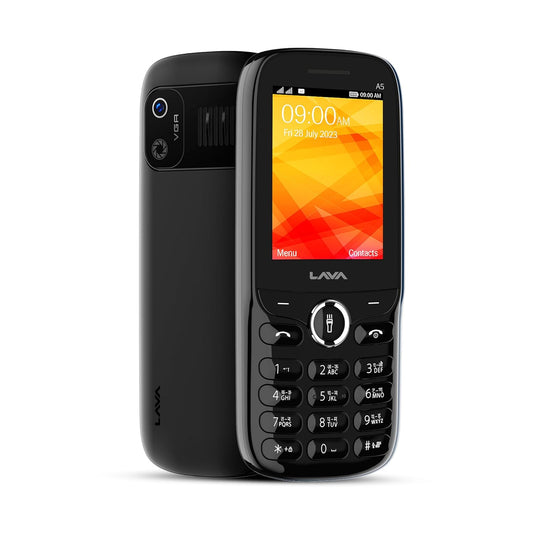 Lava A5 Keypad Mobile 32 GB  (Black)