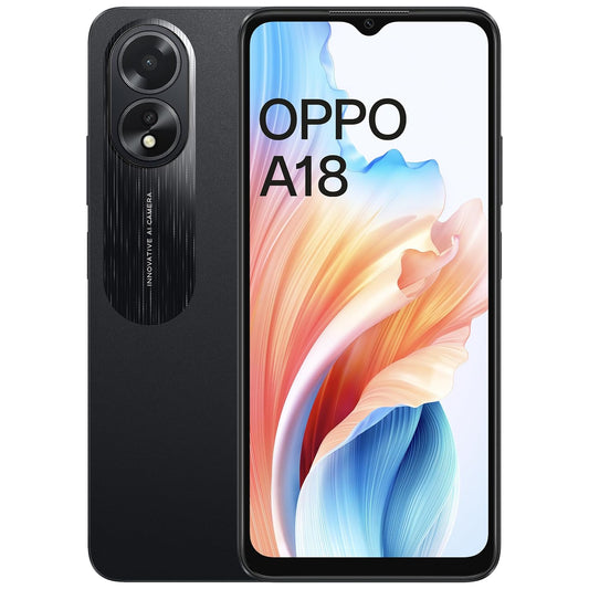 Oppo A18 (Glowing Black, 64 GB)  (4 GB RAM)