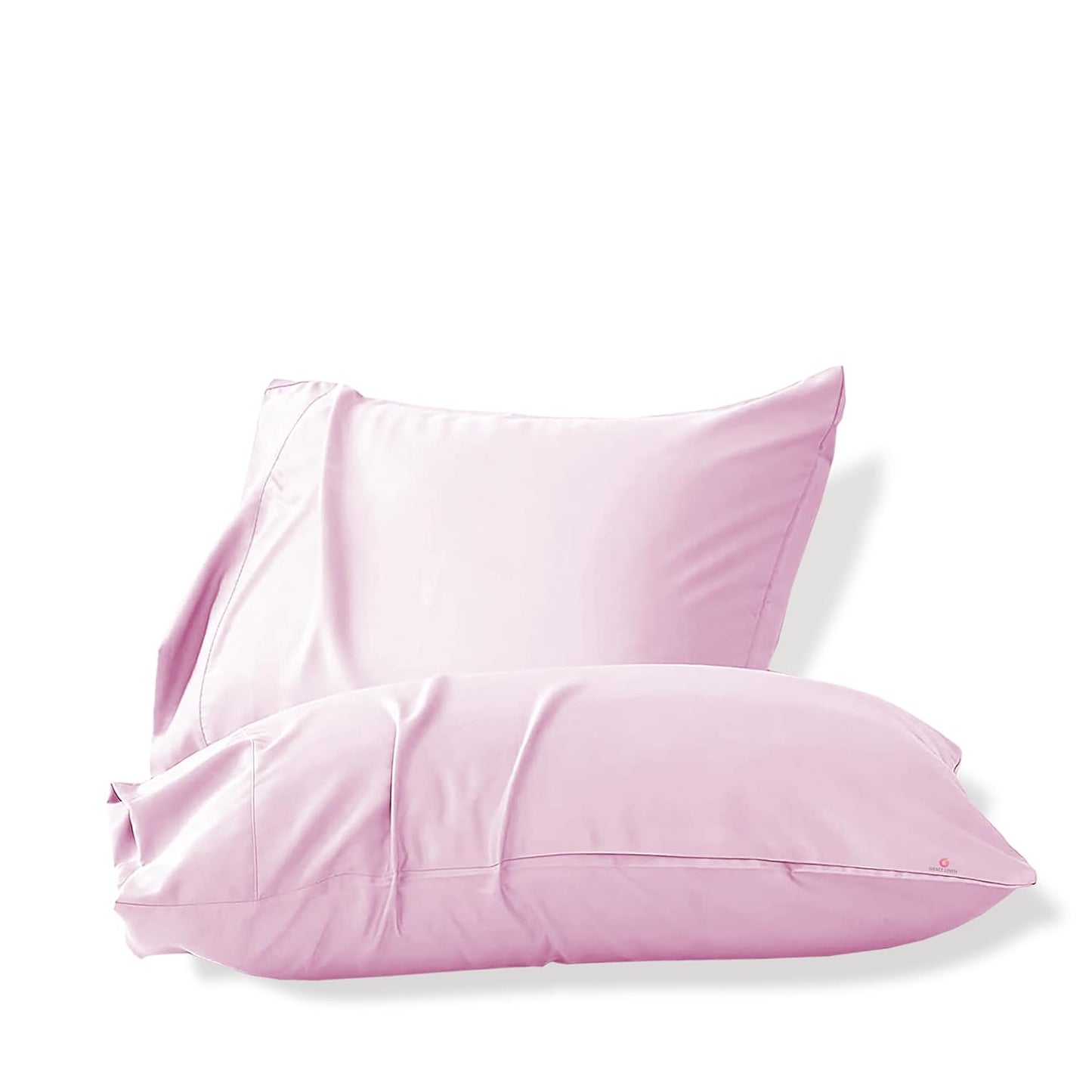 Seasons Microfiber Standard Size Pillow Cover Set of 2, Baby Pink