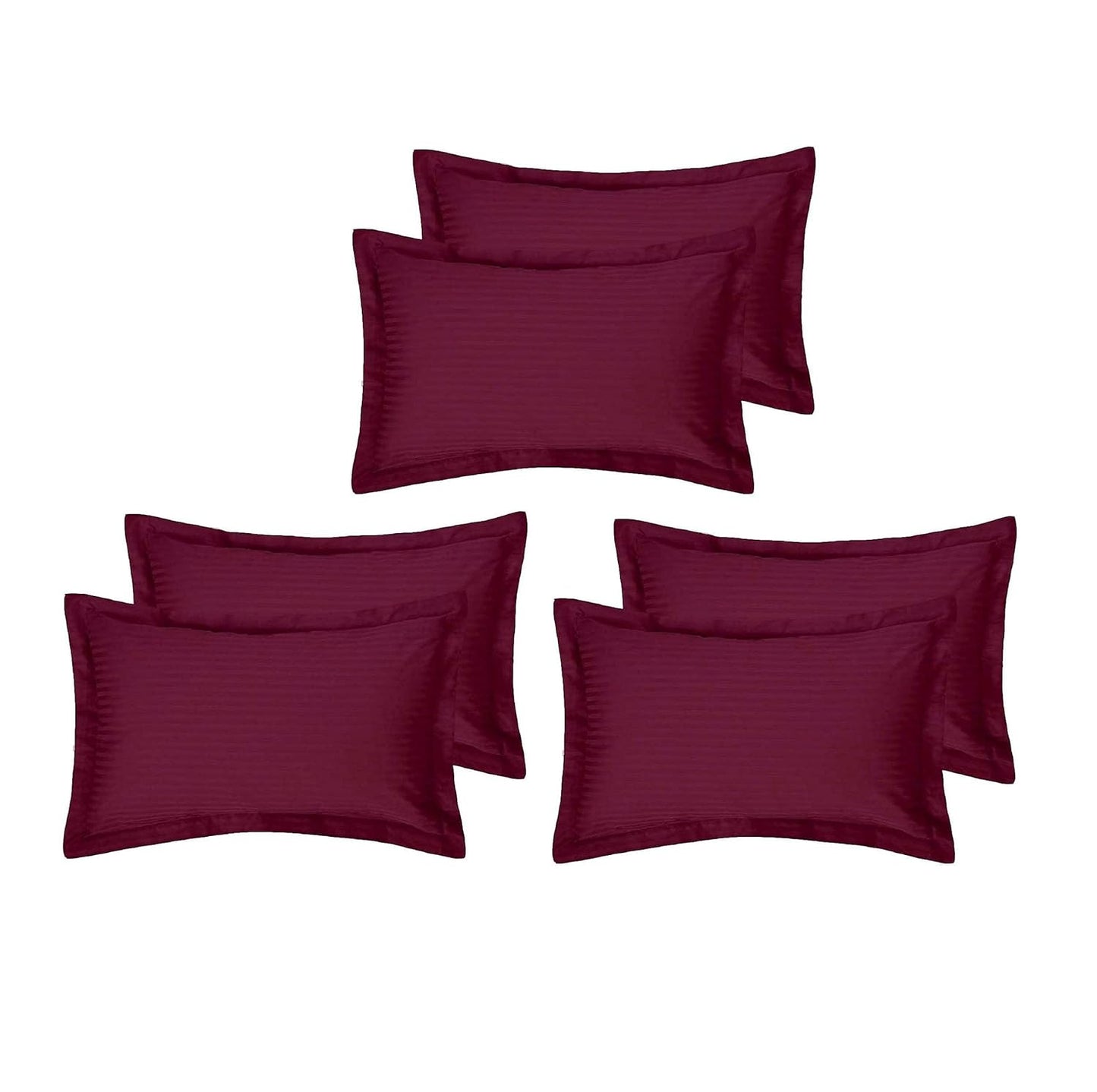 Seasons Solid Pillow Covers King Size Bedsheet ,Set of 1, Wine