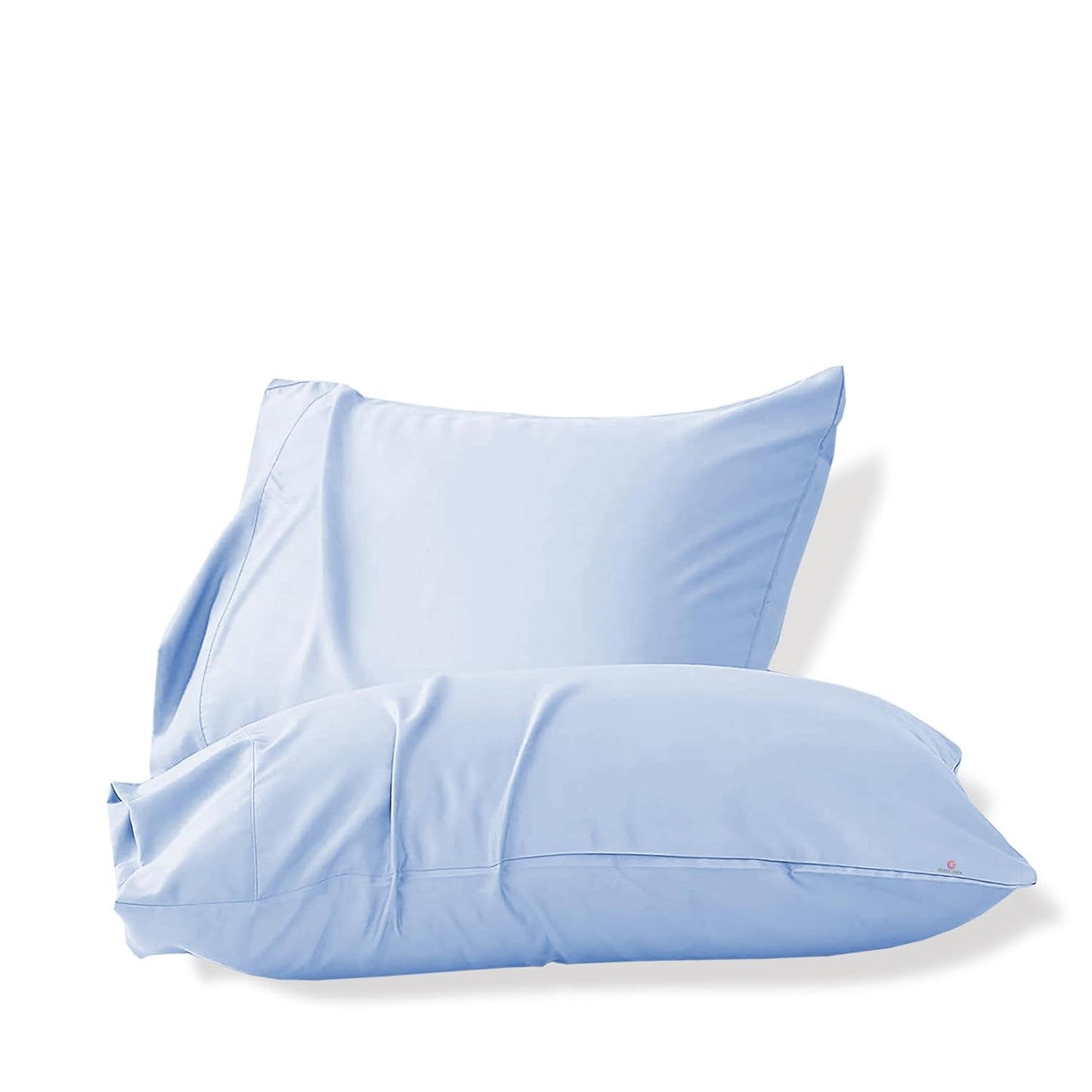 Seasons Microfiber Standard Size Pillow Cover Set of 2,Sky Blue