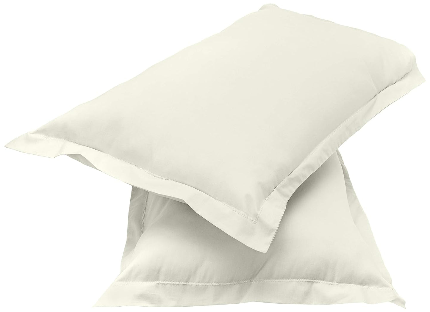 Seasons Solid 100% Cotton 2 Piece Pillow Covers, Off-White