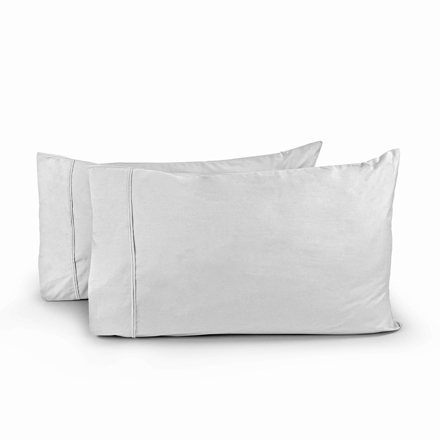 Seasons Cotton Bedsheet for Super King Bed with Pillow Cover, White