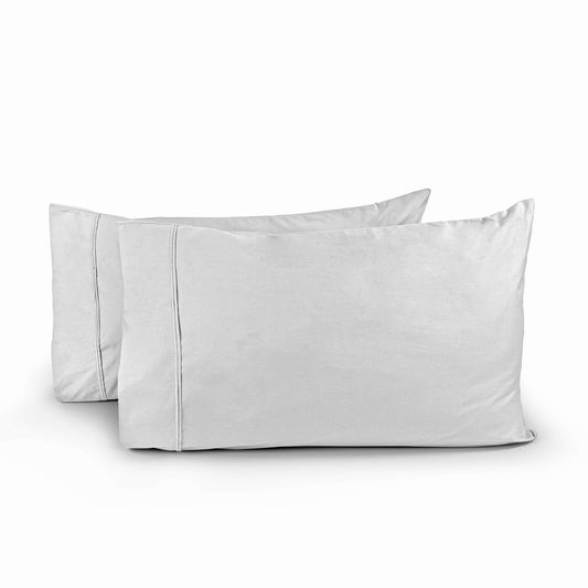 Seasons Cotton Bedsheet for Super King Bed with Pillow Cover, White