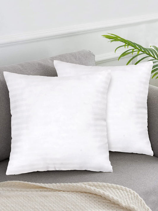 Seasons Microfiber Cushions test Fibre Sofa Cushion Set Of 2,White