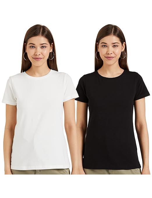 Pack 2 Women's Cotton Regular Fit T-Shirt