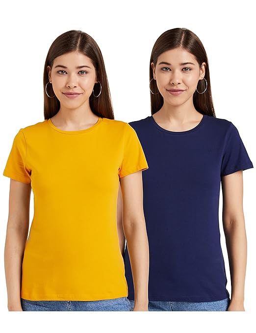 Set 2 Women's Cotton Regular Fit T-Shirt